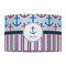 Anchors & Stripes 12" Drum Lampshade - FRONT (Fabric)