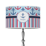Anchors & Stripes 12" Drum Lamp Shade - Poly-film (Personalized)