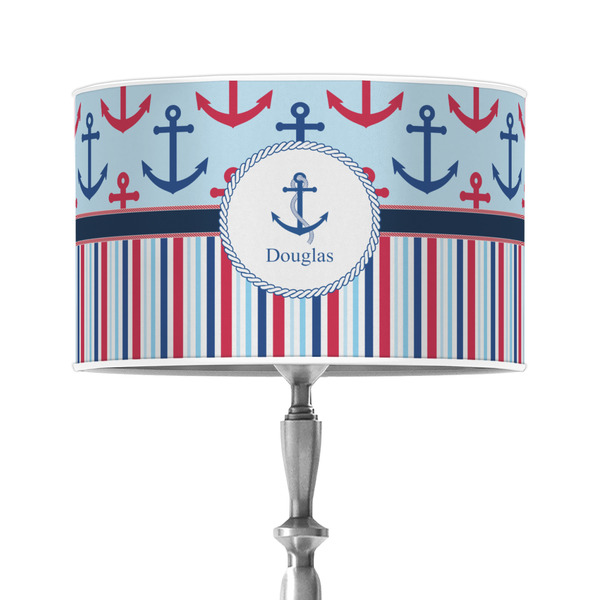 Custom Anchors & Stripes 12" Drum Lamp Shade - Poly-film (Personalized)