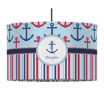 Anchors & Stripes 12" Drum Pendant Lamp - Fabric (Personalized)