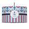 Anchors & Stripes 12" Drum Lampshade - PENDANT (Fabric)
