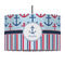 Anchors & Stripes 12" Drum Pendant Lamp - Fabric (Personalized)