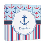 Anchors & Stripes Canvas Print - 12x12 (Personalized)