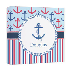 Anchors & Stripes Canvas Print - 12x12 (Personalized)