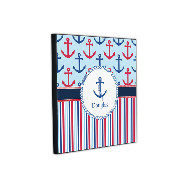 Anchors & Stripes 12x12 Wood Print - Angle View