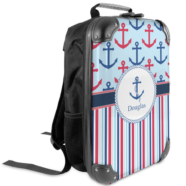 Custom Anchors & Stripes Kids Hard Shell Backpack (Personalized)