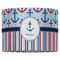 Anchors & Stripes 16" Drum Lampshade - FRONT (Fabric)