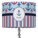 Anchors & Stripes 16" Drum Lamp Shade - Fabric (Personalized)