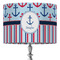 Anchors & Stripes 16" Drum Lampshade - ON STAND (Fabric)