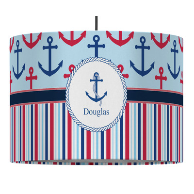 Anchors & Stripes Drum Pendant Lamp (Personalized)