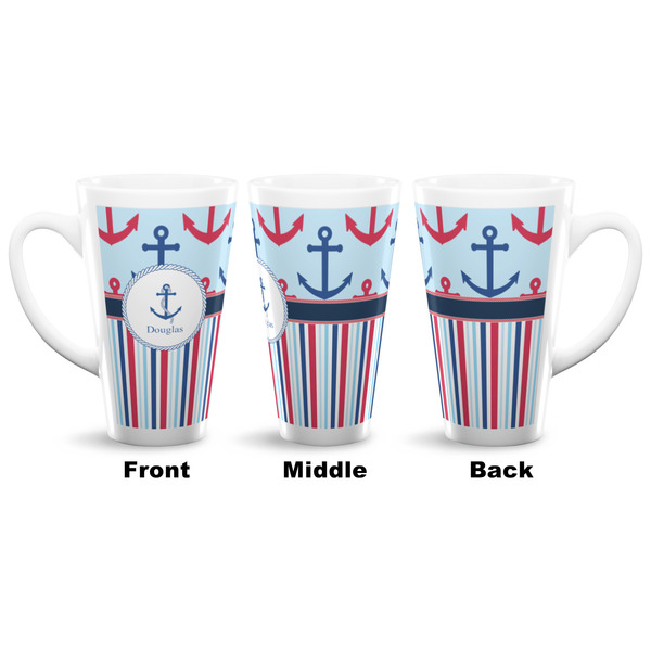 Anchors & Stripes 16 Oz Latte Mug - Approval