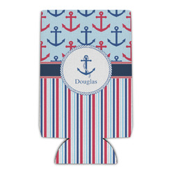 Anchors & Stripes Can Cooler (16 oz) (Personalized)