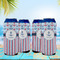 Anchors & Stripes 16oz Can Sleeve - Set of 4 - LIFESTYLE