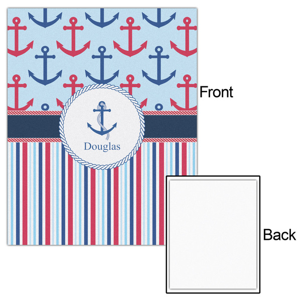 Anchors & Stripes 16x20 - Matte Poster - Front & Back