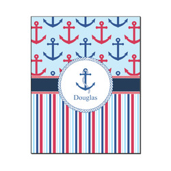 Anchors & Stripes Wood Print - 16x20 (Personalized)