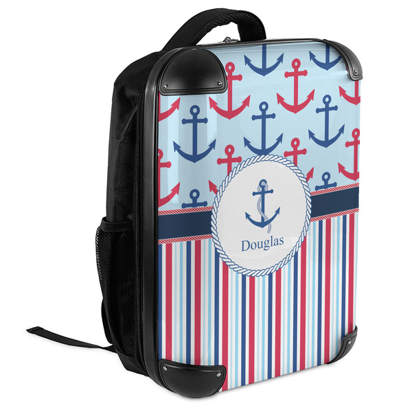 Anchors & Stripes 18" Hard Shell Backpacks - ANGLED VIEW
