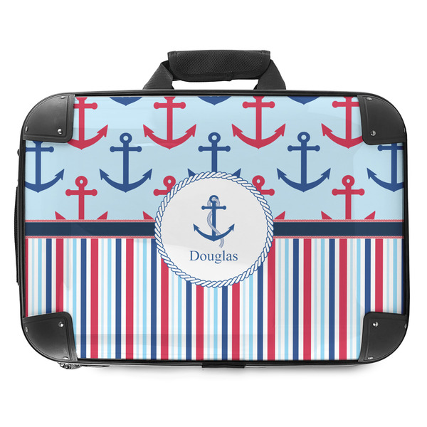 Custom Anchors & Stripes Hard Shell Briefcase - 18" (Personalized)
