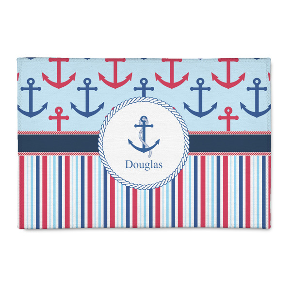 Custom Anchors & Stripes 2' x 3' Indoor Area Rug (Personalized)