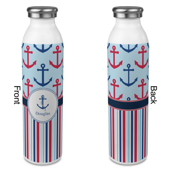 Anchors & Stripes 20oz Water Bottles - Full Print - Approval
