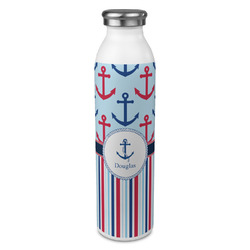 Anchors & Stripes 20oz Stainless Steel Water Bottle - Full Print (Personalized)