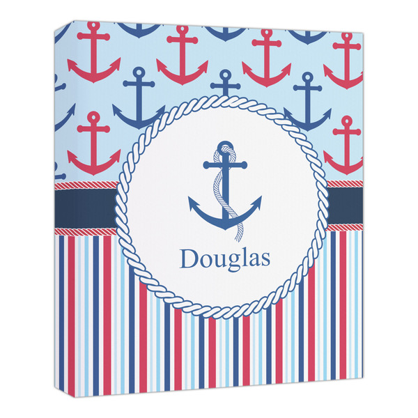 Custom Anchors & Stripes Canvas Print - 20x24 (Personalized)