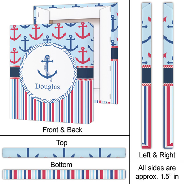 Anchors & Stripes 20x24 - Canvas Print - Approval