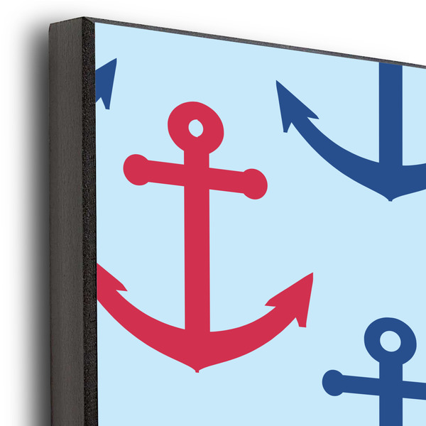 Anchors & Stripes 20x24 Wood Print - Closeup