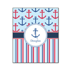 Anchors & Stripes Wood Print - 20x24 (Personalized)