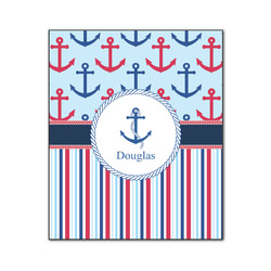 Anchors & Stripes Wood Print - 20x24 (Personalized)