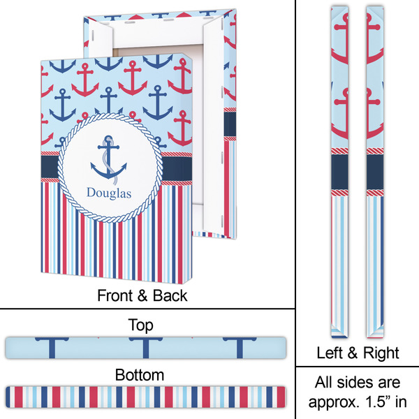 Anchors & Stripes 20x30 - Canvas Print - Approval