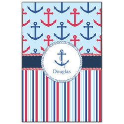 Anchors & Stripes Wood Print - 20x30 (Personalized)