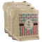 Anchors & Stripes 3 Reusable Cotton Grocery Bags - Front View