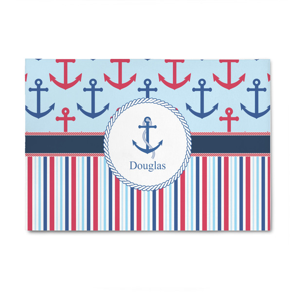 Custom Anchors & Stripes 4' x 6' Indoor Area Rug (Personalized)