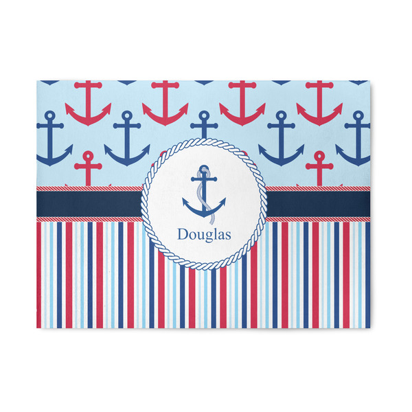 Custom Anchors & Stripes 5' x 7' Patio Rug (Personalized)