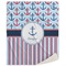 Anchors & Stripes 50x60 Sherpa Blanket