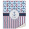 Anchors & Stripes Sherpa Throw Blanket - 60"x80" (Personalized)