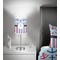 Anchors & Stripes 7 inch drum lamp shade - in room