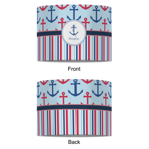 Anchors & Stripes 8" Drum Lampshade - APPROVAL (Fabric)