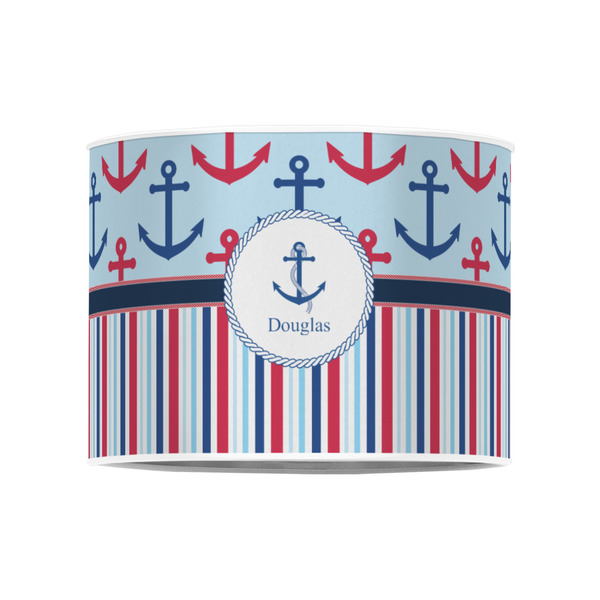 Anchors & Stripes 8" Drum Lampshade - FRONT (Poly Film)