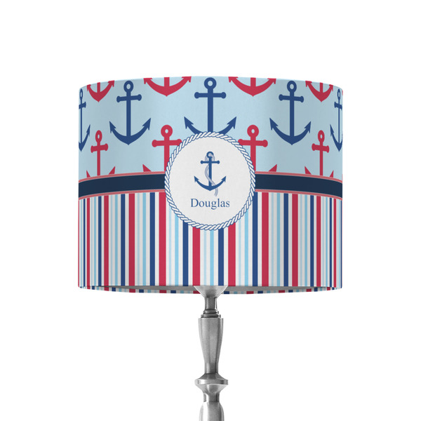 Custom Anchors & Stripes 8" Drum Lamp Shade - Fabric (Personalized)