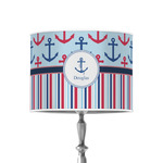 Anchors & Stripes 8" Drum Lamp Shade - Poly-film (Personalized)