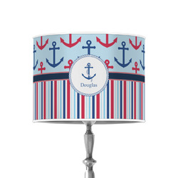 Anchors & Stripes 8" Drum Lamp Shade - Poly-film (Personalized)