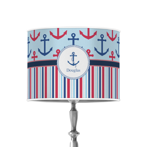 Custom Anchors & Stripes 8" Drum Lamp Shade - Poly-film (Personalized)