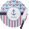 Anchors & Stripes 8 Inch Small Glass Cutting Board