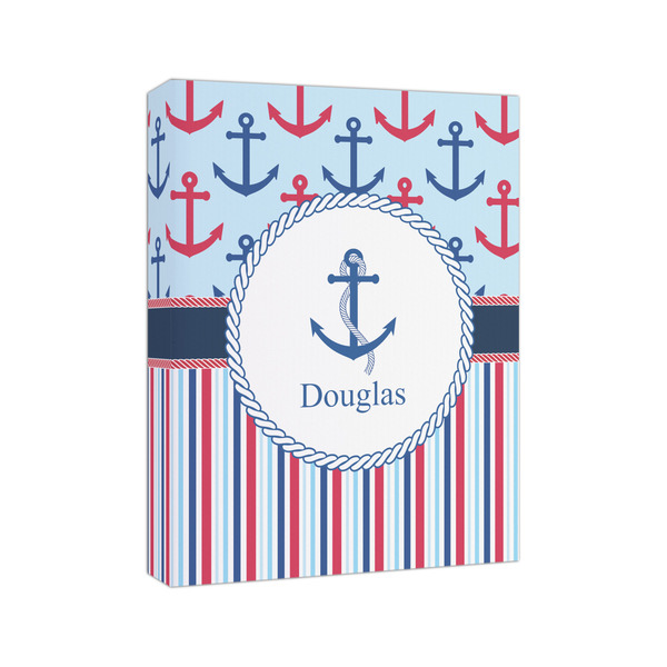Anchors & Stripes 8x10 - Canvas Print - Angled View