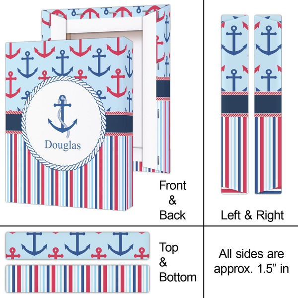 Anchors & Stripes 8x10 - Canvas Print - Approval