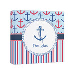 Anchors & Stripes Canvas Print - 8x8 (Personalized)