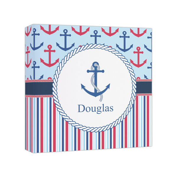 Custom Anchors & Stripes Canvas Print - 8x8 (Personalized)