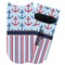 Anchors & Stripes Adult Ankle Socks - Single Pair - Front and Back