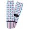 Anchors & Stripes Adult Crew Socks - Single Pair - Front and Back